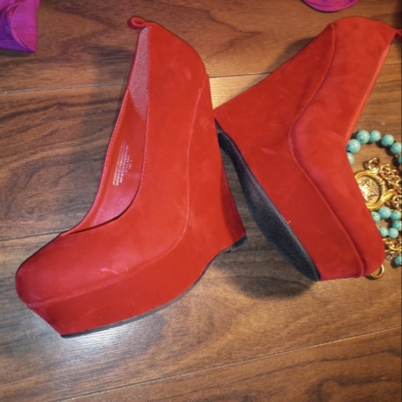 🎄🎁 Sexy pin-up super high platform - wedges - pumps - heel 15 cm platform - Picture 1 of 13